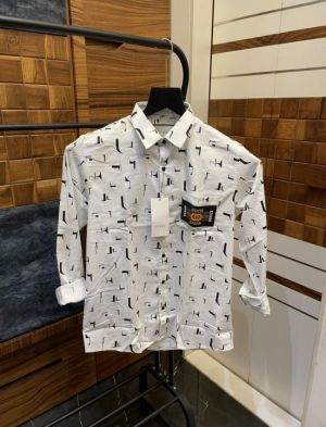 Gucc_i Silicon Logo Patched Printed Very Premium Shirt