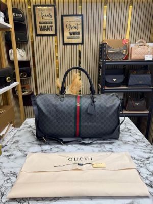 Gucc_i GG Supreme Premium Quality Printed Duffle With Dust Bag 