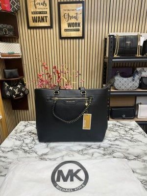 Michael_Kors Slater Large Tote Shoulder Bag Signature (Full Black)