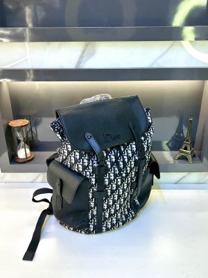 Dio_r Bag Pack Lether Premium Quality Black Fa 188