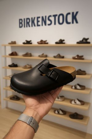 Birkenstock Boston Leather Black Premium