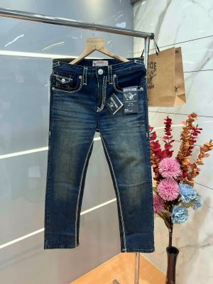 True Religio n Green Shade Premium Imported Stretchable Lycra Fabric Straight fit Denim with Back Flap pocket Design 3579