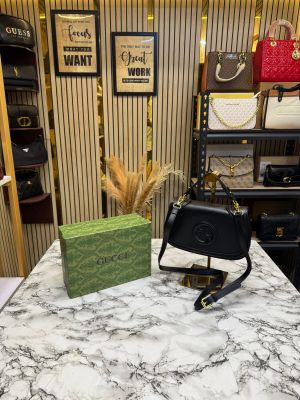 Gucc_i Blondie Top Handle Bag With Box (Black-6189)