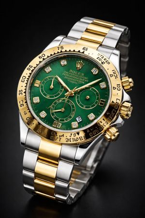 Role.x Oyster Perpetual Cosmograph Daytona Dial Swiss Two tone gold green dial stainless Steel 003