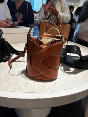 Polene Numero Un Mini Leather Bucket Bag (Tan-LW2818)