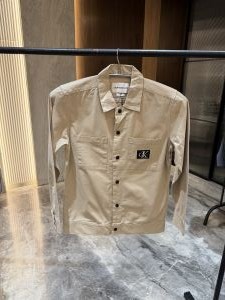 Calvin Klei n Beige Double pocket Shacket