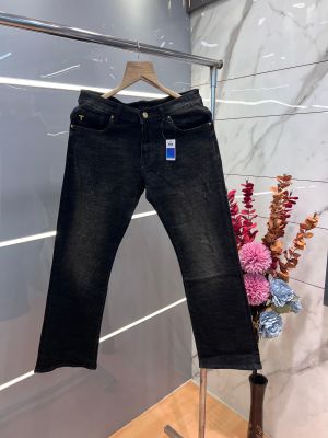 Tomfor d Green Shade Premium Imported Stretchable Lycra Fabric Boot Cut Denim with Embroidered Design 3481