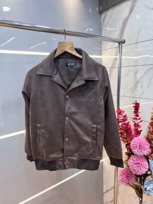 Hugo Bos s Chocolate Imported High end Faux Leather Jacket 3541