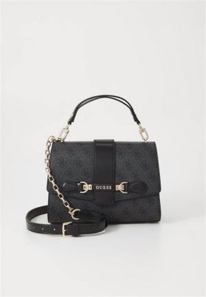 GUESS MONOGRAM BLACK HAND BAG WITH BRAND BOX - G21