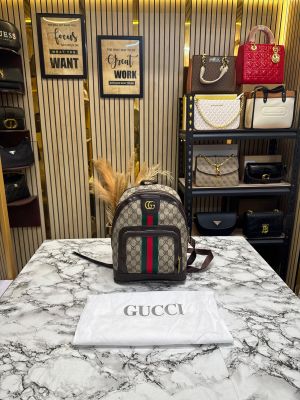 Gucc_i Ophidia GG Printed Backpack With Dust Bag (XL104-Brown)