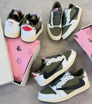 Nikkee Air Jordann 1 x Travis Scott Low Medium  Olive 