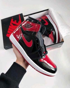 Nikee Air Jordan 1 Retro High Patent Bred Semi Ua 5023