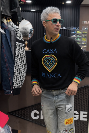 Casablanc_a Imported Black Knitted Sweatshirt 