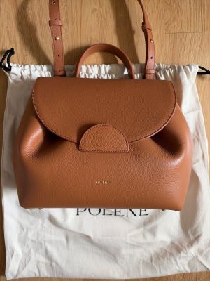 Polene Numero Un Leather Backpack With Box And Dust Bag (Brown-P06859)