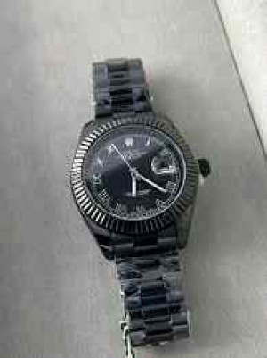 rolex_date just roman quartz  all black