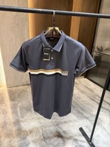 Hugo bos s Grey Imported Heavy cotton lycra polo with Box