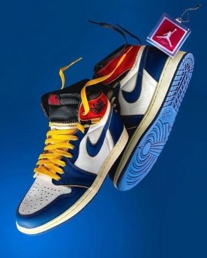 Nik_e Air Jordan Retro 1 High Union LA Storm Blue