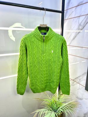 Ralph_Lauren Green Imported knitted Super Premium Pullovers F3277-GR
