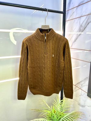 Ralph_Lauren Brown Imported knitted Super Premium Pullovers F3277-B2