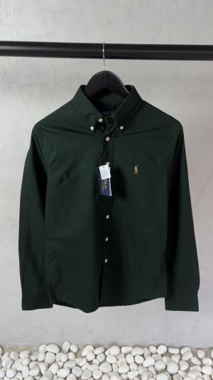 Ralp_h Lauren Polo Dark Green Oxford Shirt 1003