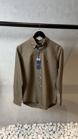Ralp_h Lauren Polo Taupe Brown Oxford Shirt 1005