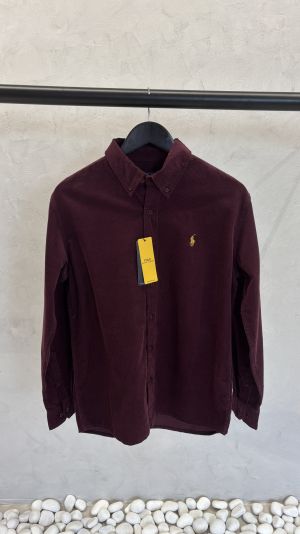  Ralp_h Lauren Polo Burgundy Corduroy Shirt 1019
