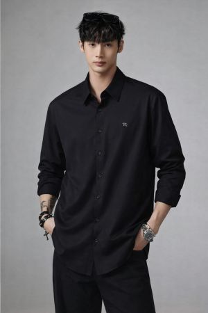 BURBERR-Y IMPORTED TRENDING KOREAN SHIRT BLACK