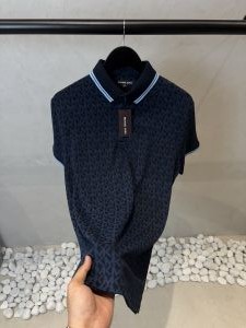 Michael Kor_s Dark Blue Monogram Polo T-Shirt 1032
