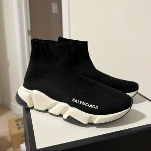 balenciaga speed trainer black white