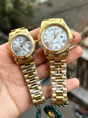 rolex_day date couple gold white