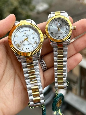rolex_day date couple to tone gold white