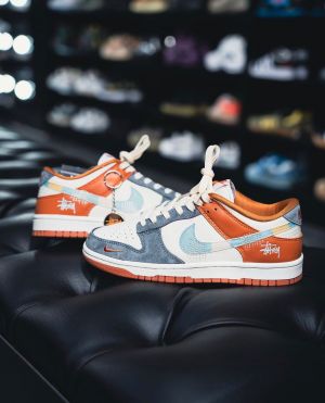 Nik_e SB Dunk Low C Stussy Grey Orange--
