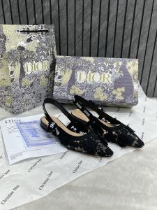 Dior_JAdior_Slingback_Transparent_Mesh_Black_Dior_Embroidery_Flat_With_OG_Box_Dust_Bag_&_Carry_Bag