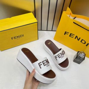 Fendi_Sunshine_Flip-flop_Sandal_With_Platform_In_Cotton_Fiber_White_Brown_With_OG_Box_&_Carry_Bag