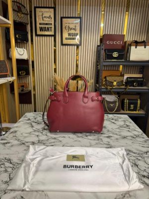 Burberr_y Banner Hand Bag With Dust Bag Including Card (Red)
