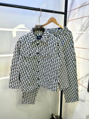 Christian Dio r Imported Monogram Black Premium Track Suit Brand Packing F3323-BL