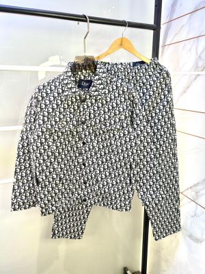 Christian Dio r Imported Monogram White Premium Track Suit Brand Packing F3323-WH