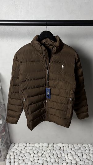 Polo Ralph Laure_n Quilted Puffer Jacket Dark Brown 1016