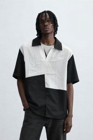 KOREAN IMPORTED HIGH DEMAND ARTICLE POLO T-SHIRT BLACK WHITE