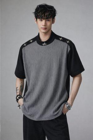 KOREAN IMPORTED HIGH DEMAND ARTICLE T-SHIRT GREY AND BLACK