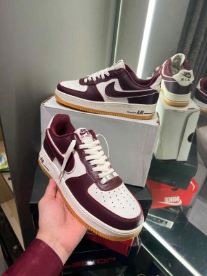 Nik e Airforce 1 College Pack Night Maroon