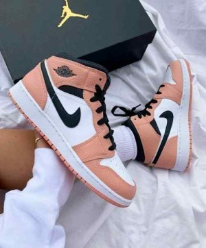 nikee air jorden 1 mid gs pink quartz for her