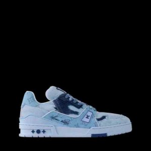 louiss vuitton Trainer with navy denim