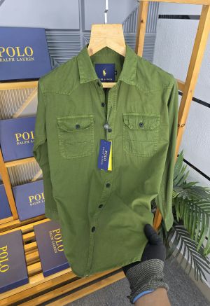 R L DENIM SHIRTS GREEN K152-GR