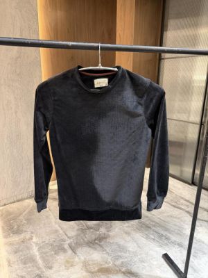 Gucc i Black Pure Velvet Monogram Tshirt