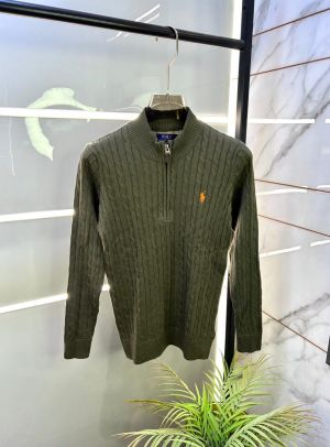 Ralph_Lauren Green Imported knitted Premium Pullovers F3216-GR