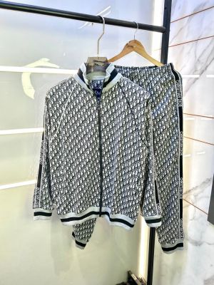 Christian Dio r Imported Grey Monogram Premium Track Suit Brand Carry Bag Packing F3284-GY