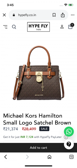 Michael_Kors Hamilton Small Logo Satchel Brown with box 742