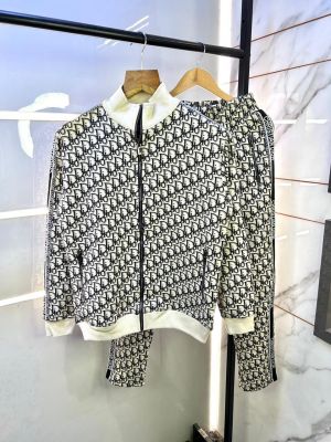 Christian Dio r Imported Cream Monogram Premium Track Suit Brand Carry Bag Packing F3152-CR