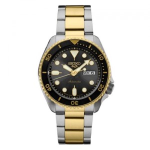 Seiko Sports 5 Charcoal Dial Two Tone